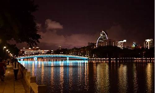 白鹭洲公园 夜景,白鹭洲公园夜景